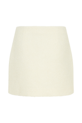 Mirelle Textured Boucle Mini Skirt - Ivory
